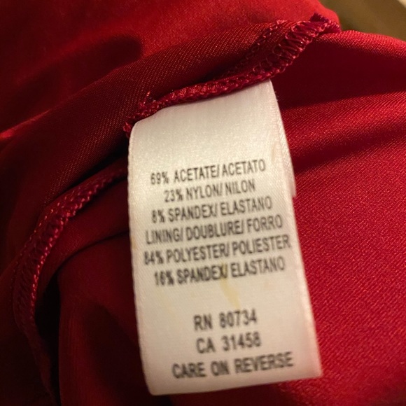 BCBGmaxazria red formal gown sweetheart neck dress - Picture 9 of 10